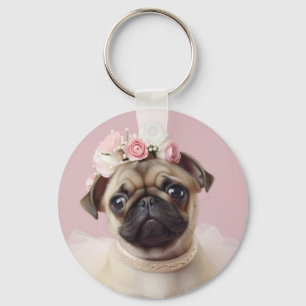 Hundemama Fell Fürs Leben Pug Foto Custom Schlüsselanhänger