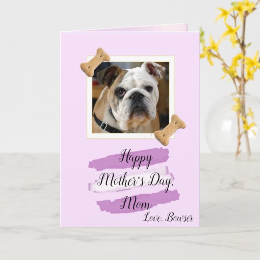 HundeMama-Foto-Mutter-Tag Karte (Gelbe Blume)