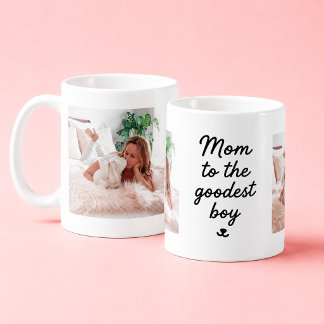Hundemama für den besten Jungen Individuelle 2-Fot Kaffeetasse