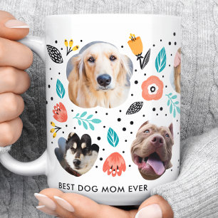 Hundemama-Garten Bunter Blumen-Haustier-Foto-Colla Kaffeetasse