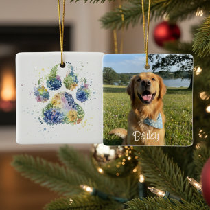 Hundemama-Geschenk – Florales Boho-Haustierliebhab Keramikornament