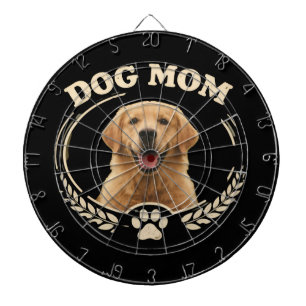 Hundemama — Golden Retriever Portrait T-Shirt Dartscheibe