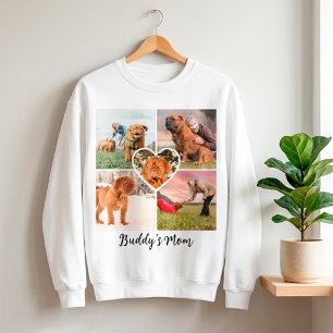Hundemama Individuell 5 Haustier Foto Collage Gitt Sweatshirt
