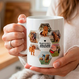 Hundemama individuell gestaltete Fotocollage mit N Kaffeetasse