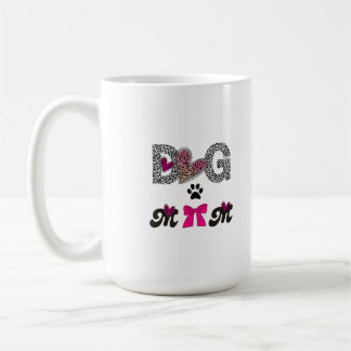 Hundemama Leopard Herz Tasse - Geschenk für Mama