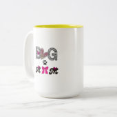 Hundemama Leopard Herz Tasse - Geschenk für Mama (Vorderseite Links)