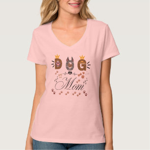 Hundemama Leopard Print Pfoten Design/Leopard Hund T-Shirt