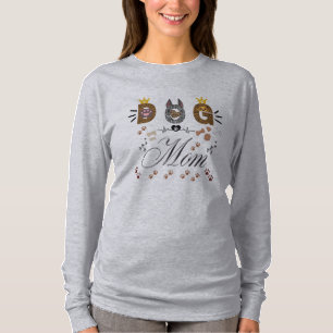 Hundemama Leopardendruck Pfoten-Design/Leopard Hun T-Shirt