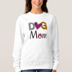 Hundemama Leopardendruck/Trendiger Hunde Liebhaber Sweatshirt