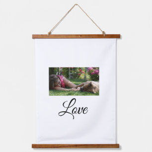 Hundemama Liebe Name Text Haustiername Liebhaber Wandteppich Mit Holzrahmen