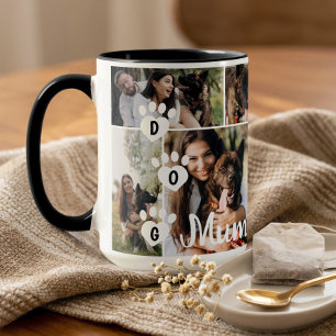 Hundemama Moderne Minimale Haustier-Fotocollage Pf Tasse