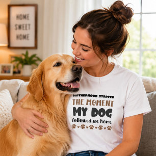 Hundemama Mutterschaft Begann Zitat Muttertagsgesc T-Shirt