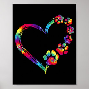 Hundemama Papa Welpen Liebe Hunde Pfotenabdruck He Poster