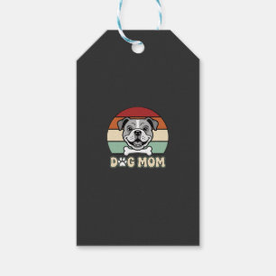 Hundemama Retro Bulldogge Vektor Geschenkanhänger