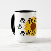 HundeMama-Sonnenblume-Tatze druckt Tasse (Vorderseite Links)