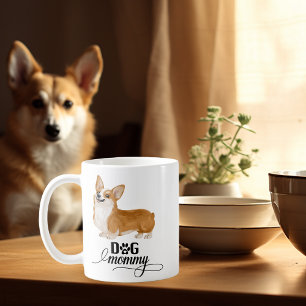 Hundemama Süßer Corgi Fan Wasserfarbe Kaffeetasse