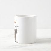 Hundemama Süßer Welpe Kaffee Zitat Design Kaffeetasse (Mittel)