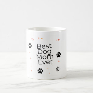 Hundemama-Tasse umgeben von Liebe & Pfoten Hunde Kaffeetasse