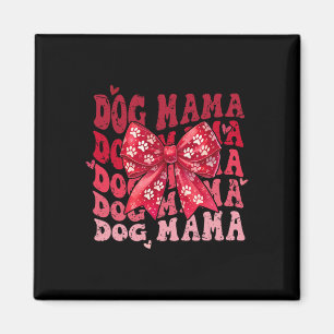 Hundemama Valentine Coquette Schleife Hundemutter  Magnet