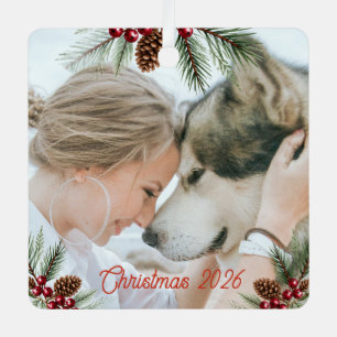 Hundemama Weihnachtsfoto Ornament Aus Metall