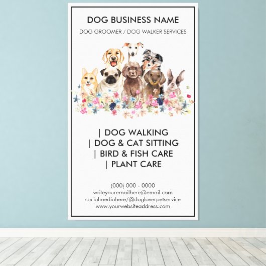 Hundemänger Tierarzt Sitzplatz Kaninchenwanderer Leinwanddruck (Insitu (Holzboden))