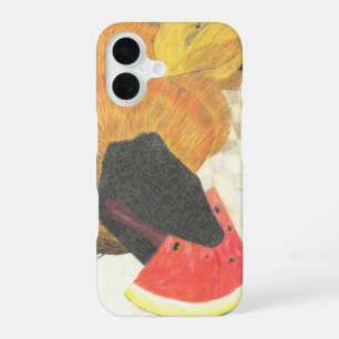 Hundemaul und Wassermelonen-Handyhülle iPhone 16 Hülle