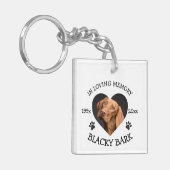 Hundememorial Foto Pet Custom Personalisiert Schlüsselanhänger (Vorderseite links)