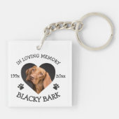 Hundememorial Foto Pet Custom Personalisiert Schlüsselanhänger (Rückseite)