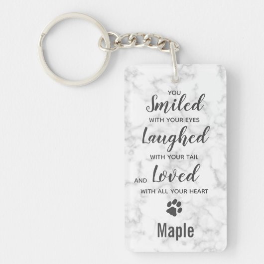 Hundememorial Pet Loss Keepake Foto Schlüsselanhän Schlüsselanhänger (Vorderseite)