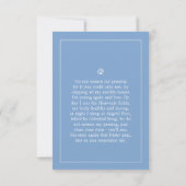 Hundememorialkarte 3.5" x 5" - hellblaues Foto Einladung (Rückseite)