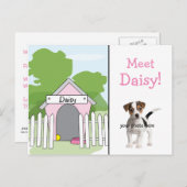 Hundemitteilung - Mädchen Ankündigungspostkarte (Vorne/Hinten)