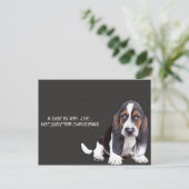 hundemüde postkarte (Stehend Vorderseite)