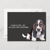 hundemüde postkarte (Vorne/Hinten)