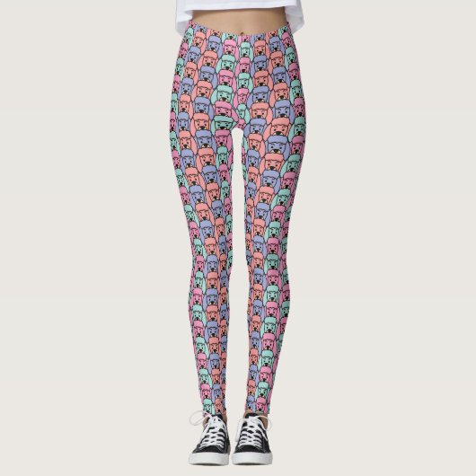 Hundemuster bedruckt leggings (Vorderseite)