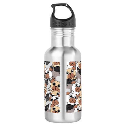 Hundemuster Edelstahlflasche (Rückseite)