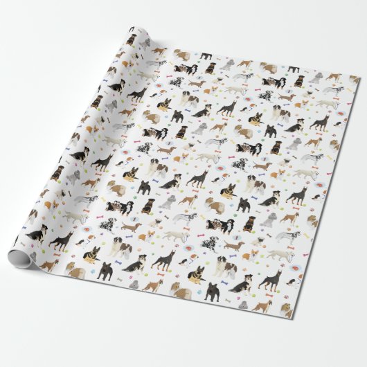 Hundemuster Geschenkpapier (Ungerollt)