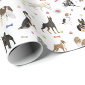 Hundemuster Geschenkpapier (Rolleneckpunkt)