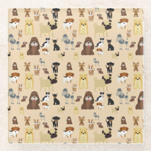 Hundemuster Glasuntersetzer