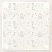 Hundemuster Glasuntersetzer (Rückseite)