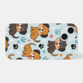 Hundemuster iPhone 15 hülle (Rückseite (Horizontal))