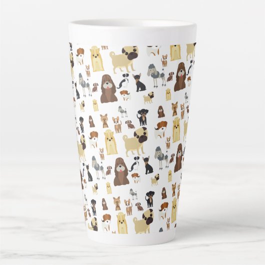 Hundemuster Milchtasse (Vorderseite)