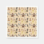 Hundemuster Serviette (Vorderseite)