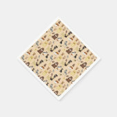 Hundemuster Serviette (Ecke)