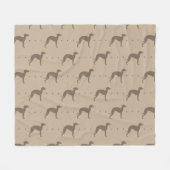 Hundemuster-weiche Fleece-Decke Browns Whippet Fleecedecke (Vorderseite (Horizontal))