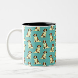 Hundemuster Zweifarbige Tasse