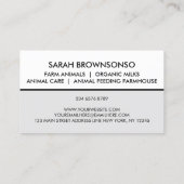 Hundemütige Pferde-Donkey-Katze Hündchen Visitenkarte (Rückseite)