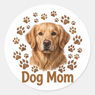 Hundemutter-Aufkleber Runder Aufkleber