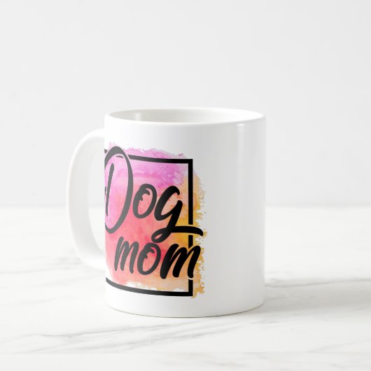 Hundemutter farbenfroh modern kaffeetasse (Vorderseite Links)