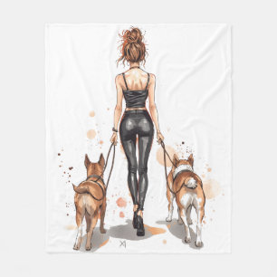 Hundemutter Fleece Decke Girl Boss Hundeausführe
