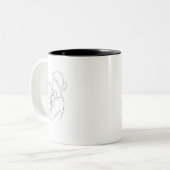 Hundemutter-Geschenk Kaffeetasse Minimalistische S (Vorderseite Links)